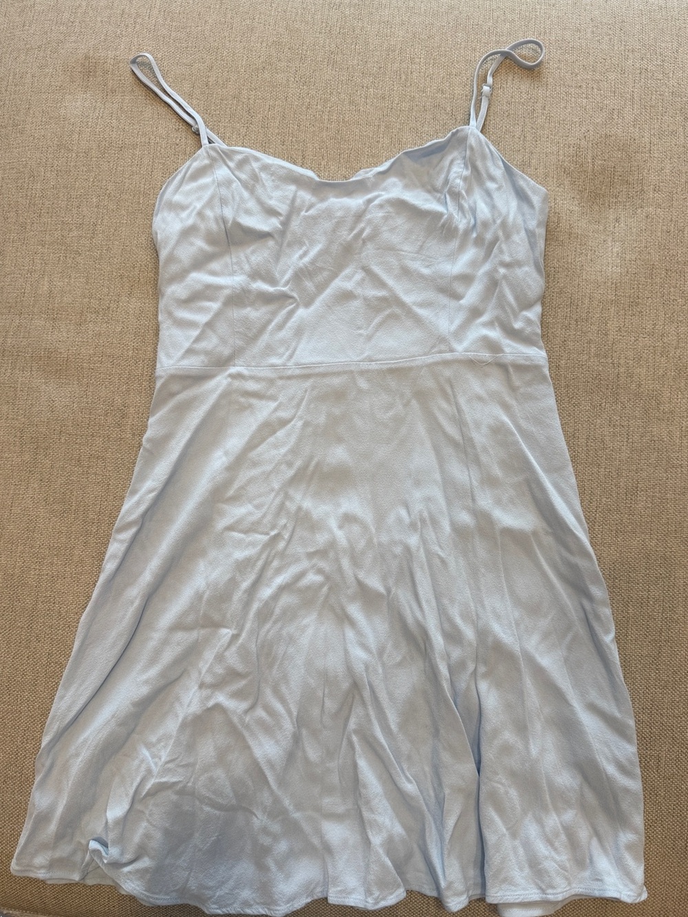 Sunday Best by Aritzia Light Blue Flowy Mini Dress Size 8